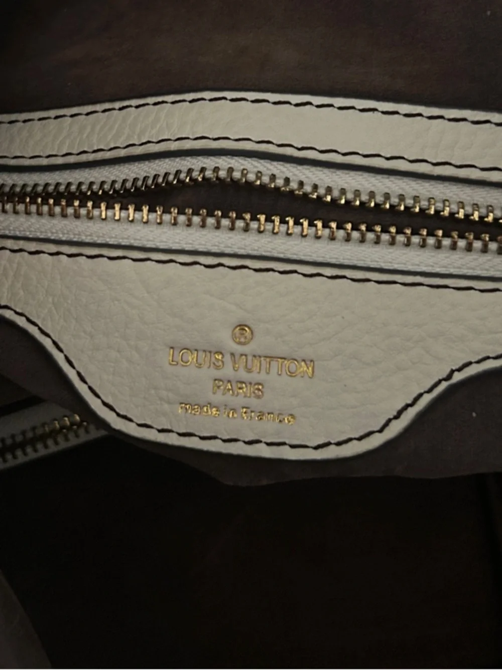 Source Unknown Beige Script-Print Shoulder Bag